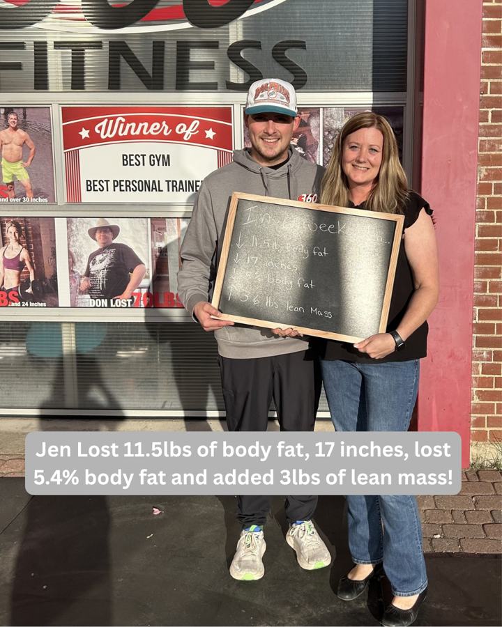 Jen with her 6 Week Challenge results